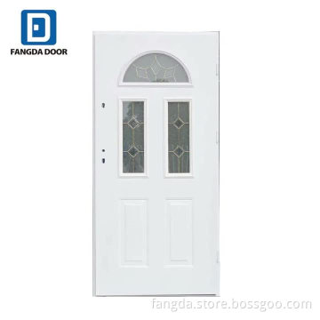 half moon glass exterior steel door